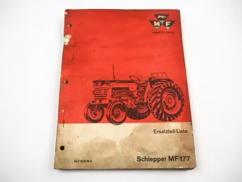 Massey Ferguson MF177 Traktor Schlepper Ersatzteilliste Ersatzteilkatalog 1968