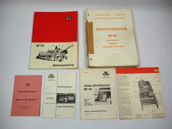 Massey Ferguson MF187 Mähdrescher Betriebsanleitung Ersatzteilliste 1971