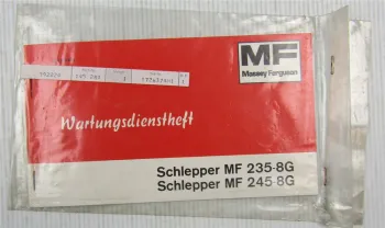 Massey Ferguson MF235 MF245 -8G Wartungsdienstheft Wartungsheft Scheckheft
