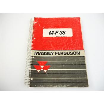 Massey Ferguson MF38 Mähdrescher Ersatzteilliste Parts List 1991