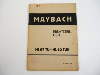 Maybach HL57TU HL62TUK Motor im Sd.Kfz.7 Ersatzteilliste 1942 Wehrmacht