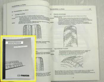 Mazda Fahrwerksvermessung Laufunruhen Schulungshandbuch Werkstatthandbuch 4/1995