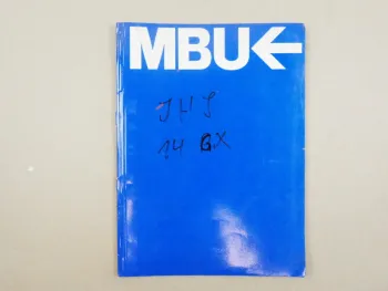 MBU Minibagger IHI 14 GX Betriebsanleitung Wartungsanleitung Bedienungshandbuch