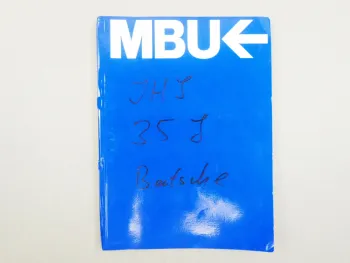 MBU Minibagger IHI 35 J Betriebsanleitung Wartungsanleitung Bedienungshandbuch