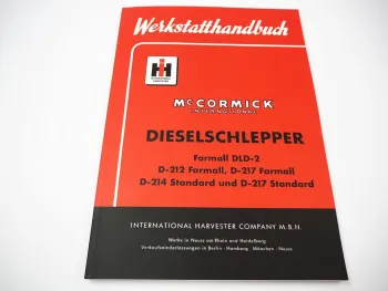 Mc Cormick D212 D214 D217 Farmall / Standard DLD2 Werkstatthandbuch 1959