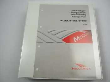Mc Cormick MTX 120 135 150 Ersatzteilkatalog Ersatzteilliste Combine Parts Catalouge 2007