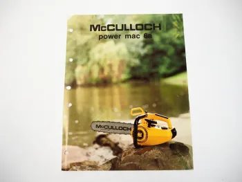 McCulloch power mac 6a Motorsäge Kettensäge Prospekt