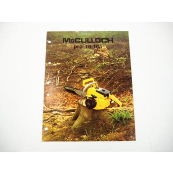 McCulloch pro 10-10a Motorsäge Kettensäge Prospekt
