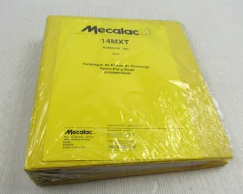 Mecalac 14MXT Mobilbagger Parts List Ersatzteilliste Catalogue Pieces 3/1998