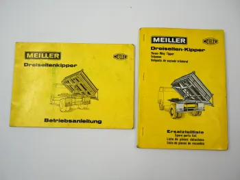 Meiller Dreiseiten Kipper für Iveco Magirus LKW Betriebsanleitung 1982 Ersatzteilliste