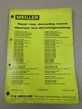 Meiller Kipper Reparaturanleitung und Demontage Spezialwerkzeuge 10/1979