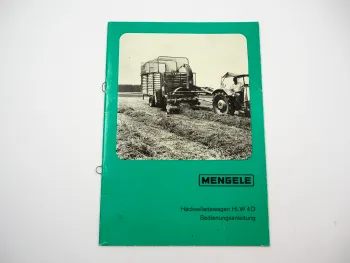 Mengele HLW 4D Häckselladewagen Bedienungsanleitung 1971