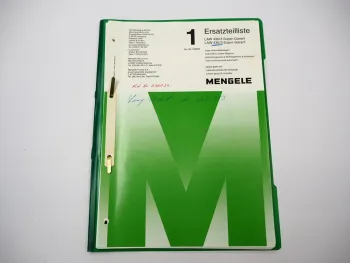 Mengele LAW 430/3 435/3 Super Garant Lade-Automatikwagen Ersatzteilliste 1