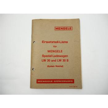 Mengele LW 30 30S Ladewagen Weichsel Ersatzteilliste Ersatzteilkatalog 1966
