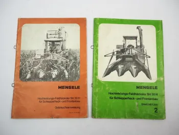Mengele SH30H Feldhäcksler Betriebsanleitung Ersatzteilliste 1978