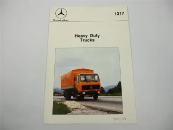 Mercedes Benz 1317 Heavy Duty Truck LKW Prospekt 1987 FAP Famos Jugoslawien