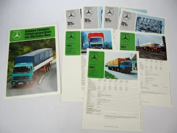 Mercedes Benz 1626 1632 1719 S LKW Zweiachs Sattelzug Prospekt Datenblätter 1977
