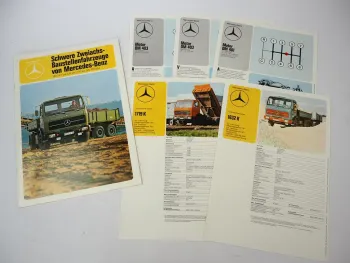 Mercedes Benz 1632 1719 K Kipper LKW Baustellenfahrzeuge Prospekt Datenblätter