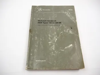Mercedes Benz 180 190 bis 220 SE Werkstatthandbuch W120 W121 W180 W105 W128