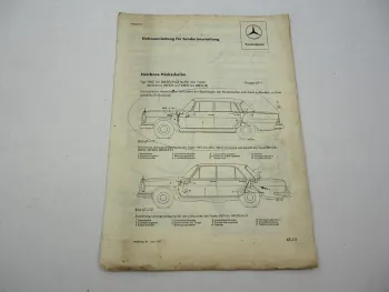 Mercedes Benz 190C bis 300SEL/8 Einbauanleitung Heizbare Heckscheibe 1971