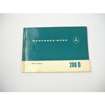 Mercedes Benz 200D W110 Betriebsanleitung Bedienungsanleitung 1966