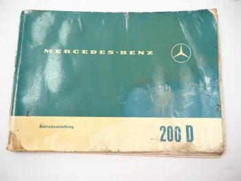 Mercedes Benz 200D W110 Heckflosse Betriebsanleitung Bedienungsanleitung 1967
