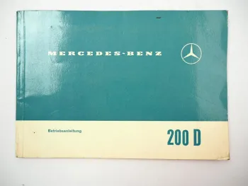 Mercedes Benz 200D W110 Heckflosse Betriebsanleitung Bedienungsanleitung 1967
