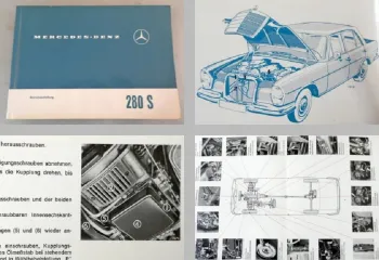 Mercedes Benz 280S/8 W108 Betriebsanleitung 1969 Wartung Schaltplan Elektrik