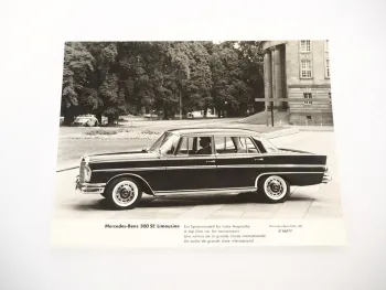 Mercedes Benz 300 SE Limousine W112 Pressefoto Werksfoto