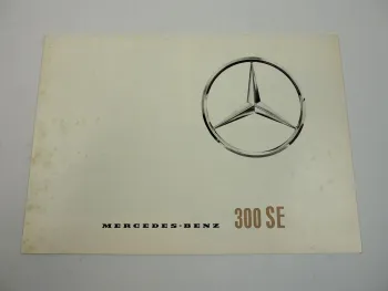 Mercedes Benz 300SE W112 Ponton Prospekt Poster 1961