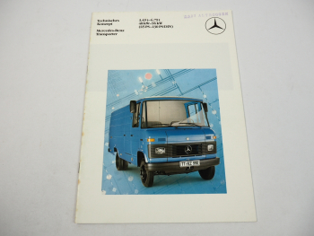 Mercedes Benz 507 508 609 709 D Großtransporter T2 65 bis 130 PS Prospekt 1982