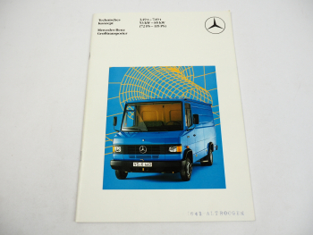 Mercedes Benz 507 609 709 D Großtransporter T2 72 bis 115 PS Prospekt 1987