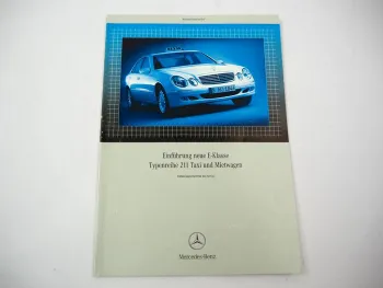 Mercedes Benz E-Klasse W211 Taxi Mietwagen Einführungsschrift 2002