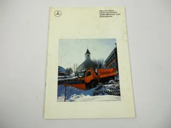 Mercedes Benz Fahrzeuge für den Straßenbetriebs und Winterdienst Prospekt 1990