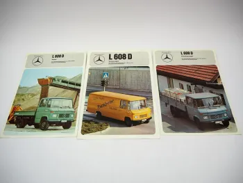 Mercedes Benz L 608 D Pritschen- u. Kastenwagen Kipper Technische Daten 04/1975