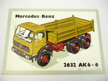 Mercedes Benz LKW 2632 AK 6x6 10 Zylinder V Motor OM403 320PS Prospekt Poster