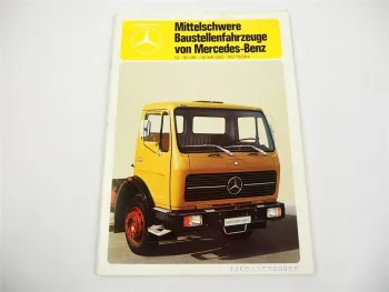 Mercedes Benz LKW Baustellenfahrzeuge 10t bis 16t 130PS bis 192PS Prospekt 1979