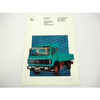 Mercedes Benz LKW Pritschenwagen 12t bis 17t 136PS bis 216PS Prospekt 1988