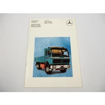 Mercedes Benz LKW Pritschenwagen 22t bis 26t 280PS bis 375PS Prospekt 1984