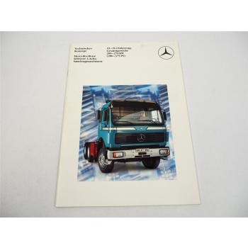 Mercedes Benz LKW Sattelzugmaschinen 19t bis 26t 280PS bis 375PS Prospekt 1984