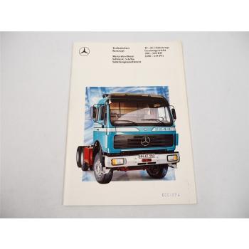 Mercedes Benz LKW Sattelzugmaschinen 19t bis 26t 280PS bis 435PS Prospekt 1988