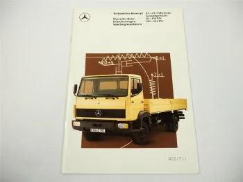 Mercedes Benz LKW Sattelzugmaschinen 6,5t bis 15t 90PS bis 204PS Prospekt 1989