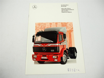 Mercedes Benz LKW Sattelzugmaschinen Schwere Klasse Prospekt 1990