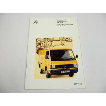 Mercedes Benz MB100D Pritschenwagen Kastenwagen Prospekt 1989