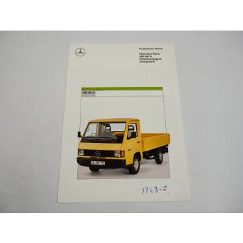 Mercedes Benz MB100D Pritschenwagen Prospekt 1990