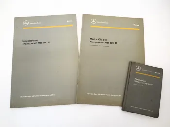 Mercedes Benz MB100D Transporter Bm. 631 Neuerungen Motor Tabellenbuch 1990/91