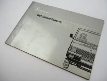 Mercedes Benz MB100D Typ 631 Betriebsanleitung Bedienung 1989 A/2