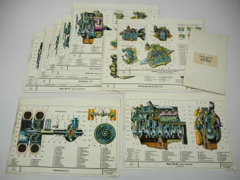 Mercedes Benz Mittelschwere LKW Schnittbilder von Bauteilen Motor Achse Getriebe