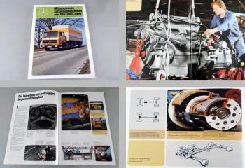 Mercedes Benz mittelschwere Sattelzugmaschinen Prospekt + 14 Datenblätter