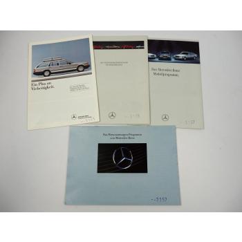 Mercedes Benz Modellprogramm PKW C E S SL G Klasse 4x Prospekt 1986/93